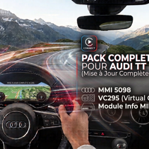 Pack Complet Premium – MMI/MIB2 (P5098/MU1339) + Activation CarPlay/Android Auto + Cartographie GPS à Vie + Virtual Cockpit 0295 "Letterless" – Audi TT MK3 (8S)