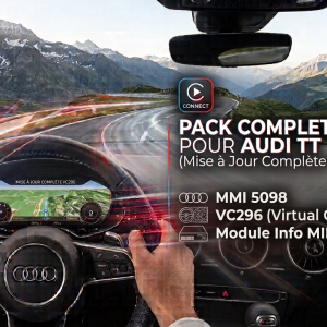 Pack Complet Premium – MMI/MIB2 (P5098/MU1339) + Activation CarPlay/Android Auto + Cartographie GPS à Vie + Virtual Cockpit 0296 – Audi TT MK3 (8S)