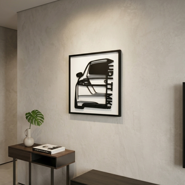 Tableau Murale silhouette Audi TT MK3 - Impression 3D